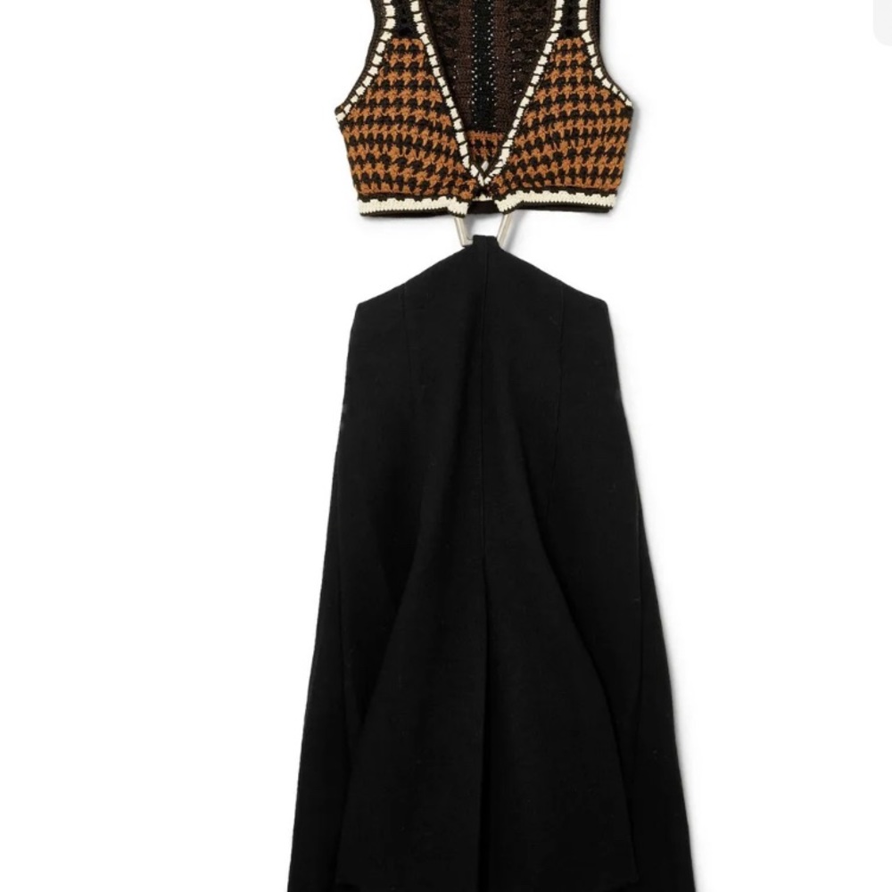 RUNWAY Proenza Schouler Sleeveless Crotchet Cut Out Midi Dress - Picture 6 of 8